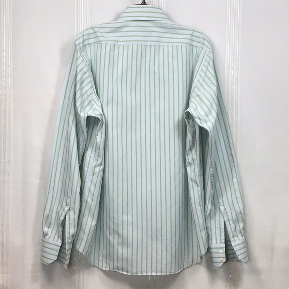 BOSS Hugo Boss Regular Fit Cotton Pinstripe Long Sleeve Dress Shirt Sz.15.5 - Picture 3 of 9